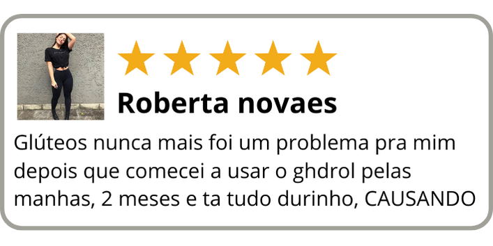 Comentário de cliente sobre o GHDROL