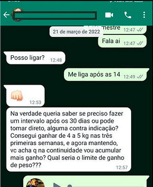 Relato de cliente 12 sobre o GHDROL