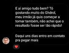 Relato de cliente 4 sobre o GHDROL
