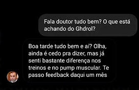 Relato de cliente 9 sobre o GHDROL